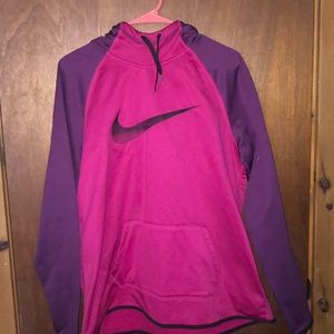 Nike Pink and Purple Therma- Fit hoodie